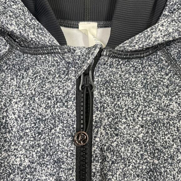 Lululemon Daily Practice Jacket 6 Rio Mist White Black Deep Coal Zip Up Hood - Picture 6 of 7